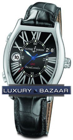 Ulysse Nardin Michelangelo UTC Dual Time (SS/ Black / Roman / Le